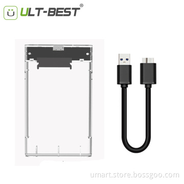 2.5 inch HDD Enclosure Transparent Color USB 3.0 to SATA III UASP HD Box HDD Hard Disk Drive Externa